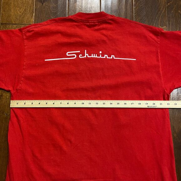 Schwinn Vintage Single Stitch Red White Cotton T-Shirt Men's Size Extra Large - Picture 7 of 8